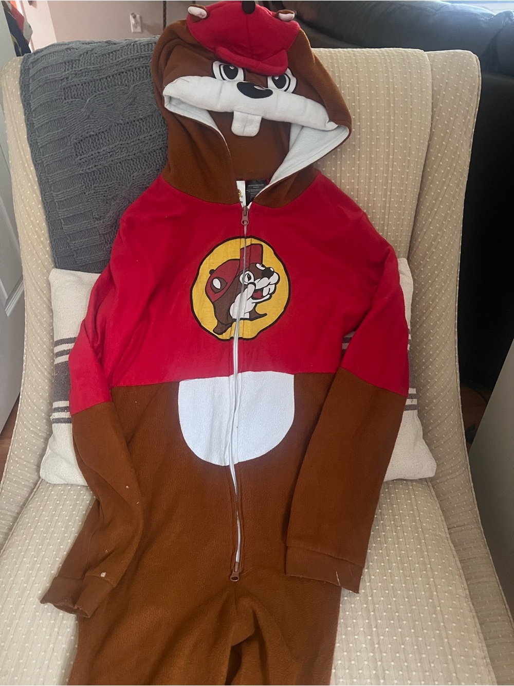 Buc-ees  Character Zip-Up Hoodie Onesie